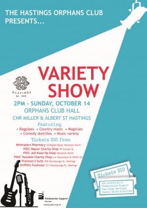 Hastings Orphans Club Variety Show poster web