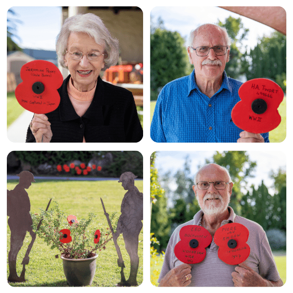 Enliven clients holing Anzac poppy